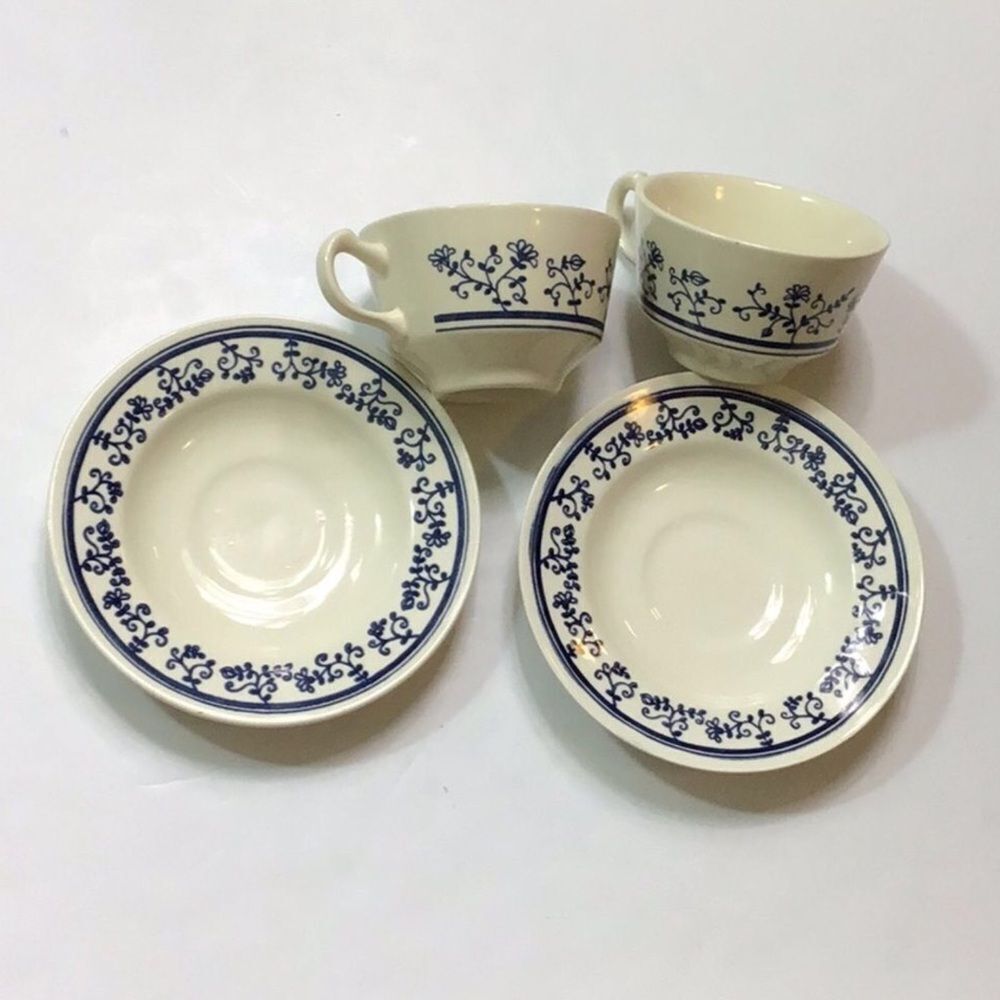 Blue Floral Patterned Tea Set - Picture 2 of 3